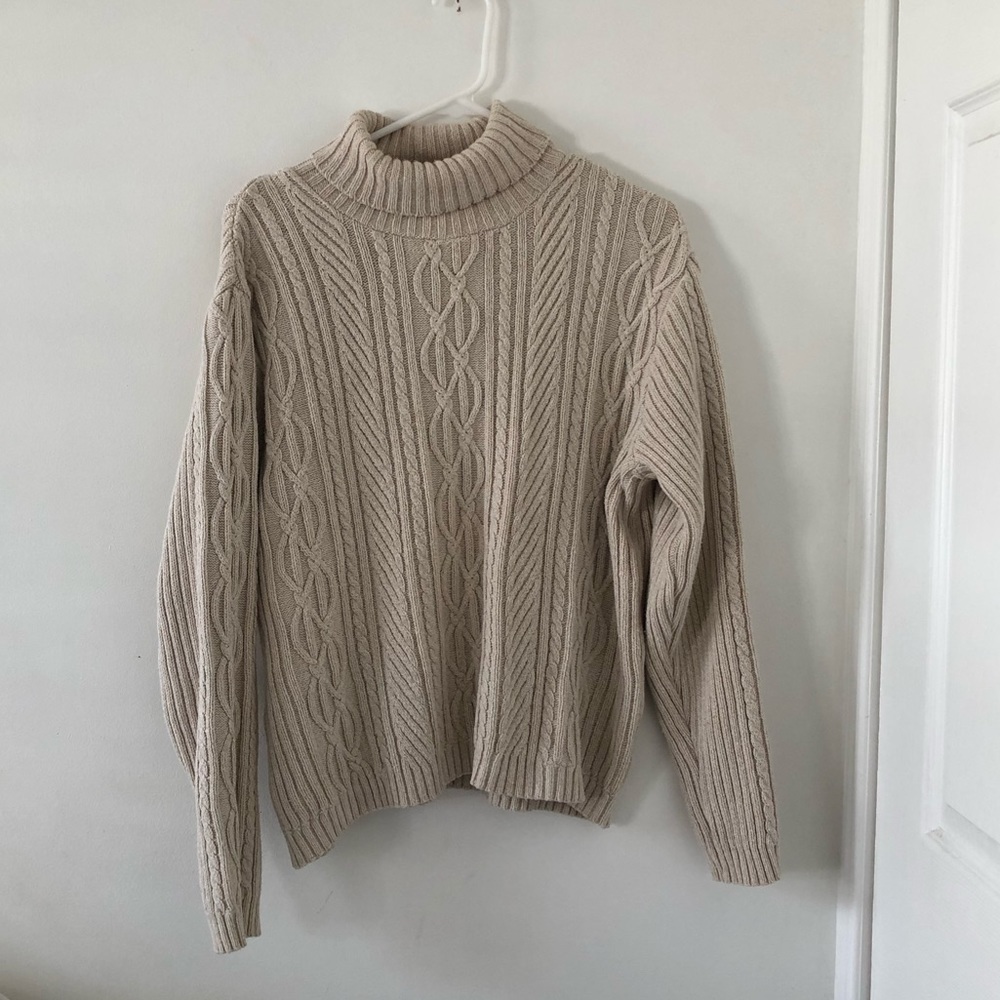 Oversized turtleneck sweater